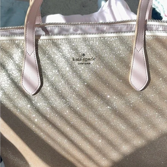 Kate Spade Gold and Pink Tote Bag - Picture 8 of 11